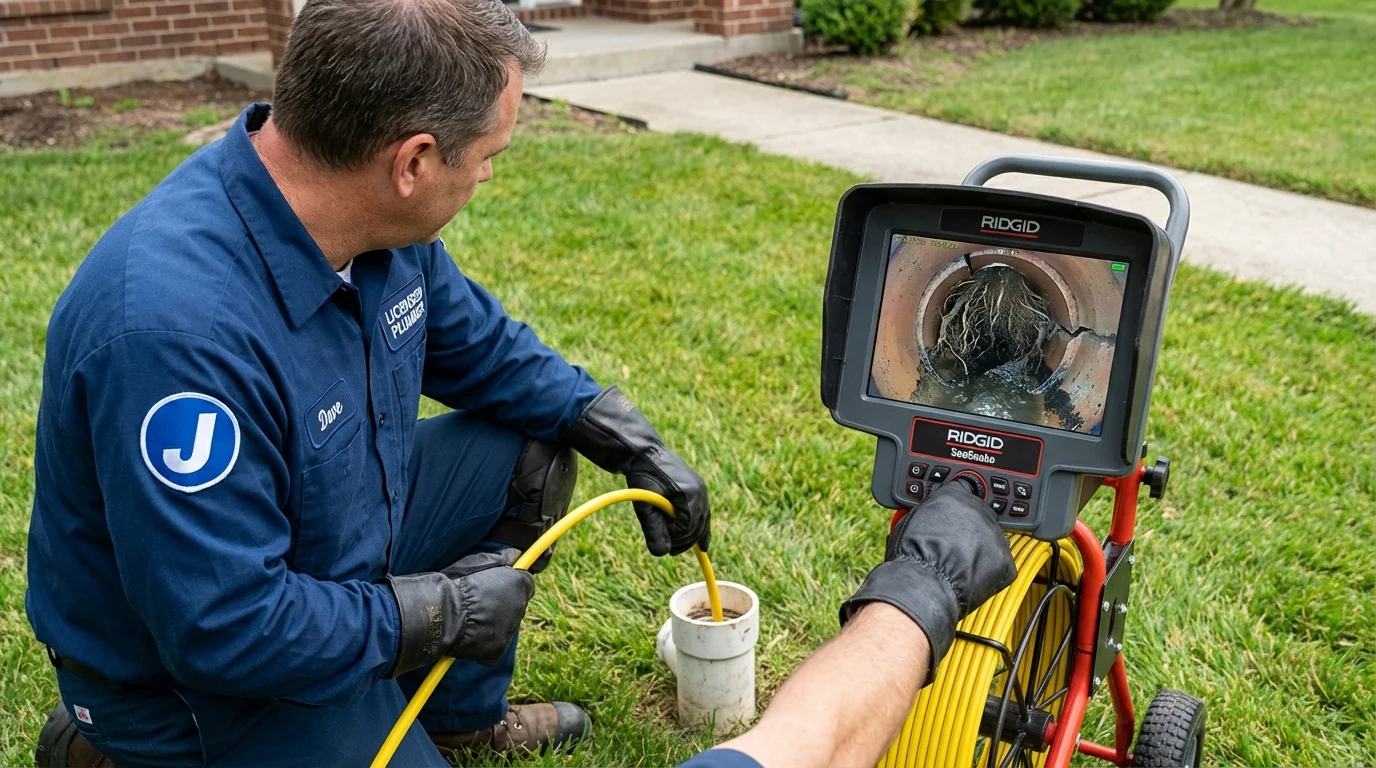 Sewer camera inspection being performed by Johns Plumbing LLC in Waskom